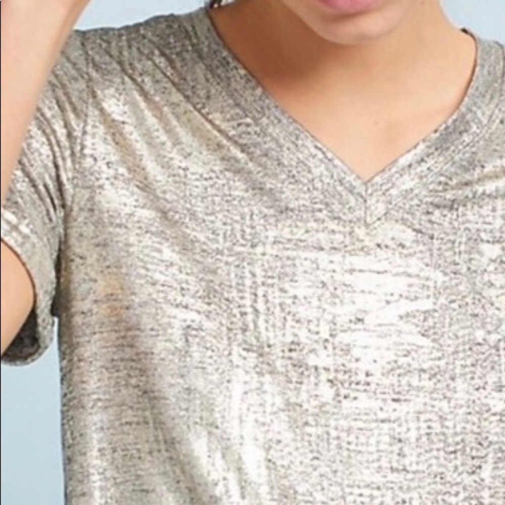 Anthropologie Akemi + Kin Gold Tee